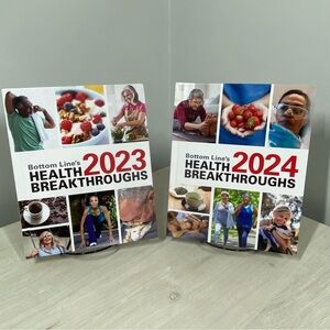 Bottom Line Health Breakthroughs 2023 & 2024 Edition Hardcover Book Lot Wellness